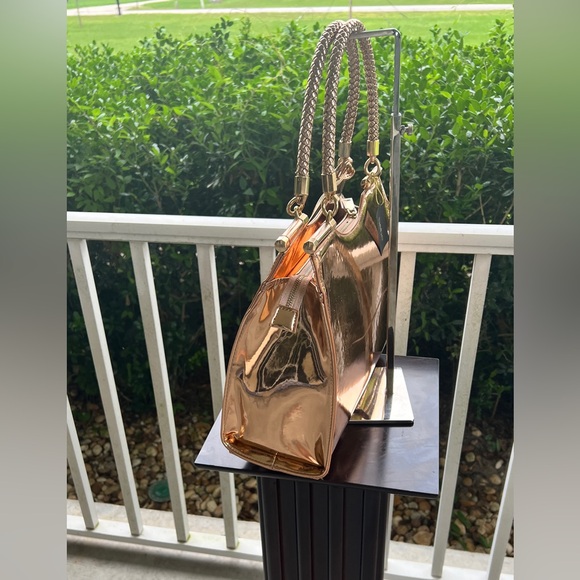 BeBe Metallic Rose Gold Bag - Picture 8 of 8